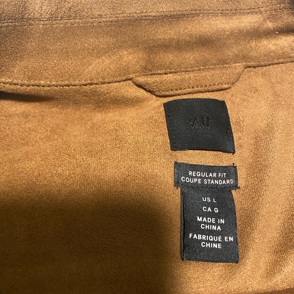 MENS brown faux suede H&M shirt jacket - Picture 2 of 6